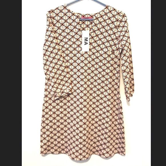 NWT Geometric Pattern Maternity Shift Dress - Picture 2 of 4
